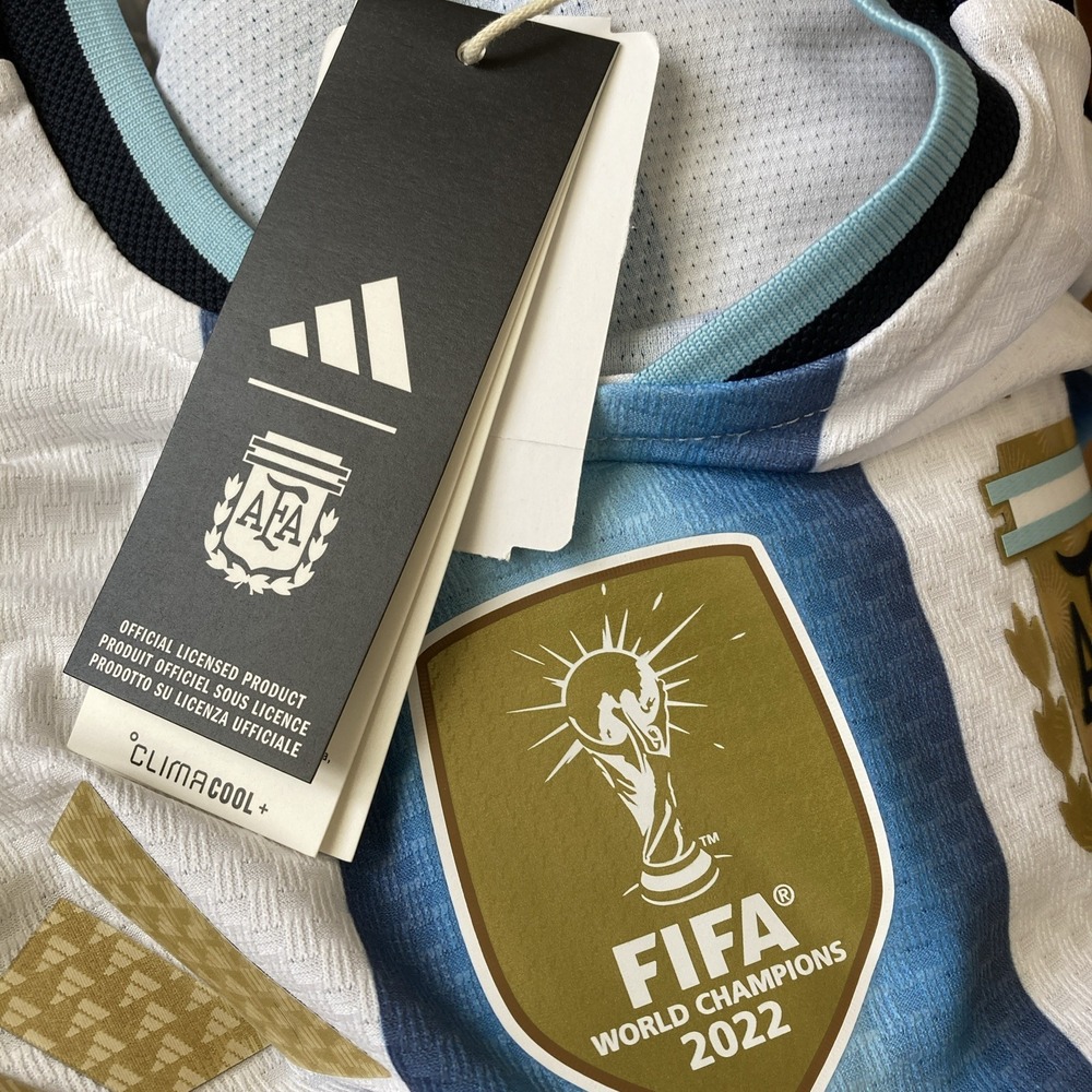 ADIDAS Argentina 26 Home Authentic Jersey MENS SIZE S White/Ice Blue JM5897 - Picture 12 of 14